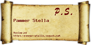 Pammer Stella névjegykártya